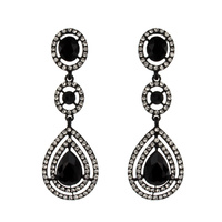 LONG RHINESTONE POST EARRING