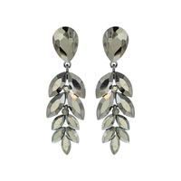 CLUSTER DROP STONE POST EARRING