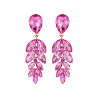 CLUSTER DROP STONE POST EARRING