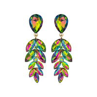 CLUSTER DROP STONE POST EARRING