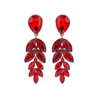 CLUSTER DROP STONE POST EARRING