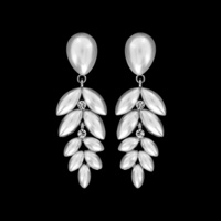 CLUSTER DROP STONE POST EARRING