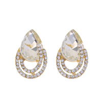 Teardrop Gem with Stone Earrings