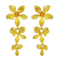 MULTI-PETAL FLOWER POST EARRINGS