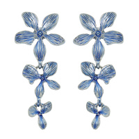 MULTI-PETAL FLOWER POST EARRINGS
