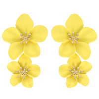 HAWAIIAN ACRYLIC FLOWER POST EARRINGS