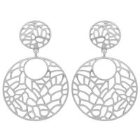 ROUND DISC FILIGREE DANGLE EARRINGS