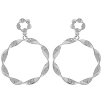 SWIRL EDGE ROUND POST EARRINGS