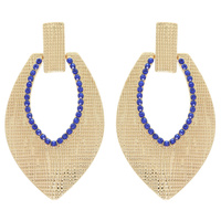 TEXTURED LEAF DROP EARRINGS