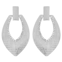 TEXTURED LEAF DROP EARRINGS