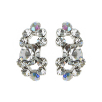 Small Stone Cluster Stud Earrings Erk23R