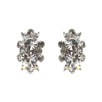 Small Stone Cluster Stud Earrings Erk26R