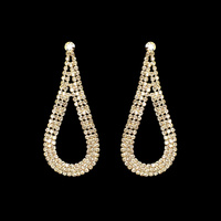 CRYSTAL RHINESTONE DROP EARRINGS