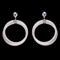 MESH RHINESTONE EARRING