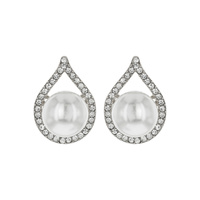 STONE TEARDROP W/PEARL STUDD ER