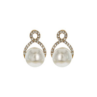 STONE INFINITY W/ PEARL STUDD EARRINGS