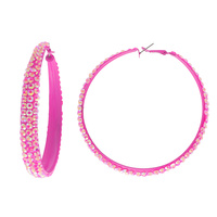 RHINESTONE HOOP EARRINGS
