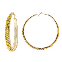 RHINESTONE HOOP EARRINGS