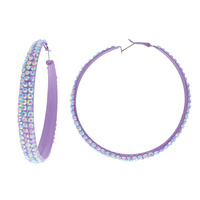 RHINESTONE HOOP EARRINGS