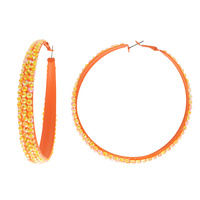 RHINESTONE HOOP EARRINGS