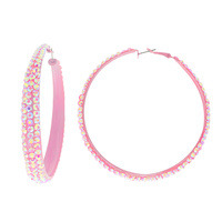 RHINESTONE HOOP EARRINGS