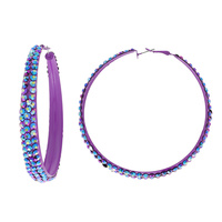 RHINESTONE HOOP EARRINGS