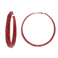 RHINESTONE HOOP EARRINGS