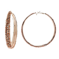 RHINESTONE HOOP EARRINGS