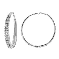 RHINESTONE HOOP EARRINGS