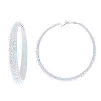 RHINESTONE HOOP EARRINGS