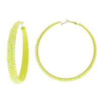 RHINESTONE HOOP EARRINGS