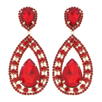 STATEMENT 2-TIER CRYSTAL TEARDROP DROP EARRINGS