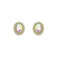 EVENING GLAM TRIPLE HALO CRYSTAL STUD EARRINGS