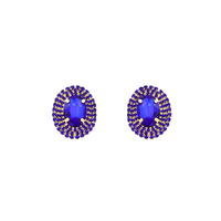 EVENING GLAM TRIPLE HALO CRYSTAL STUD EARRINGS