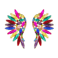 MARQUISE CLUSTER CRYSTAL WING EARRINGS