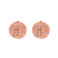 CRYSTAL RHINESTONE BALL DESIGN SPHERE STUD EARRINGS