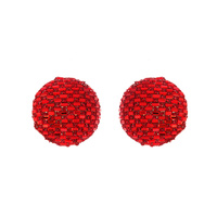 CRYSTAL RHINESTONE BALL DESIGN SPHERE STUD EARRINGS