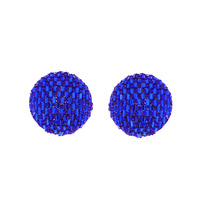 CRYSTAL RHINESTONE BALL DESIGN SPHERE STUD EARRINGS