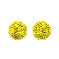 CRYSTAL RHINESTONE BALL DESIGN SPHERE STUD EARRINGS