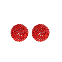 RHINESTONE PAVE SPHERE DISCO BALL STUD EARRINGS