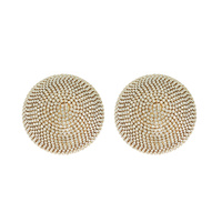 RHINESTONE PAVE SPHERE DISCO BALL STUD EARRINGS