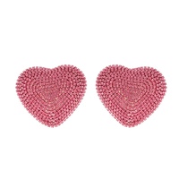 VALENTINE'S DAY CRYSTAL PAVE HEART SHAPED EARRINGS