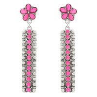 WESTERN TURQUOISE BAR EARRINGS