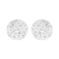 CAMOUFLAGE ACETATE ROUND STUD EARRINGS