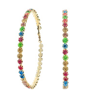 90MM RHINESTONE HOOP EARRINGS