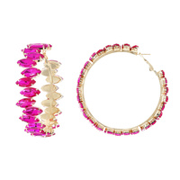 GEMSTONE HOOP EARRINGS