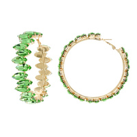 GEMSTONE HOOP EARRINGS