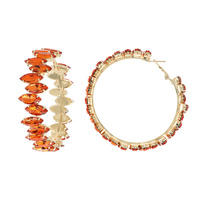 GEMSTONE HOOP EARRINGS
