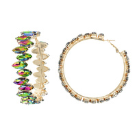 GEMSTONE HOOP EARRINGS