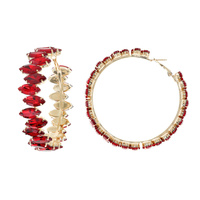 GEMSTONE HOOP EARRINGS